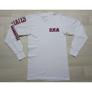 Vintage 80s Champion Long Sleeve‎ T-Shirt Men's (S) Team USA Sleeve Hit
